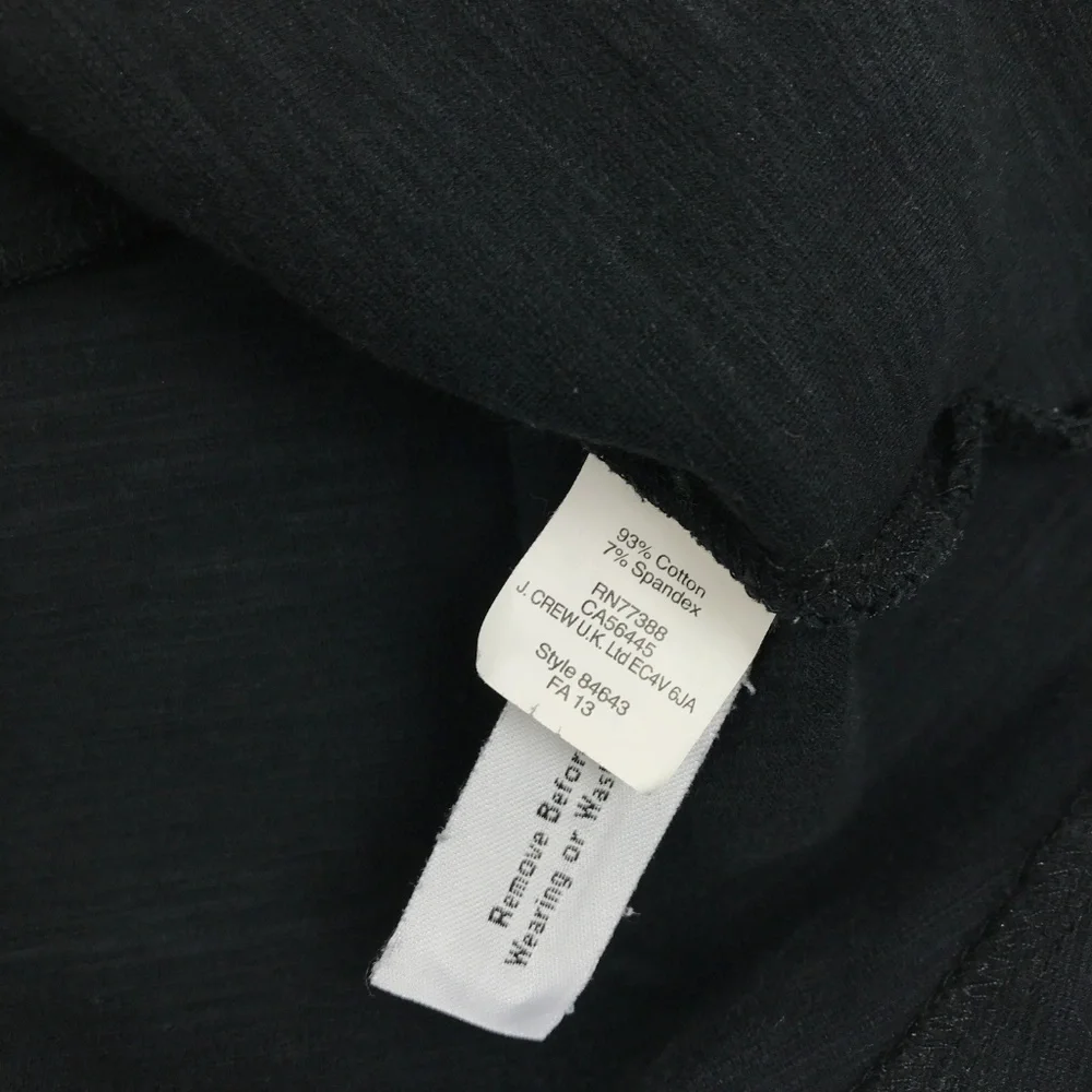 [3 for $15] J. Crew Ponte Peplum Top Black Tank Top Zipper M